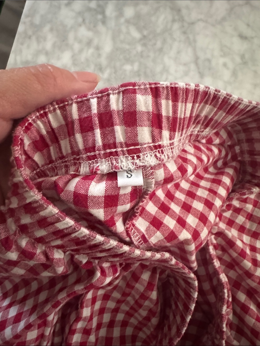 Anabess Amazon Red & White Gingham lounge Boxer shorts S - Picture 3 of 3